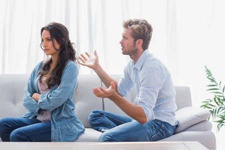 A man is begging for forgiveness from his girlfriend while she is wondering if she should let go and move on.